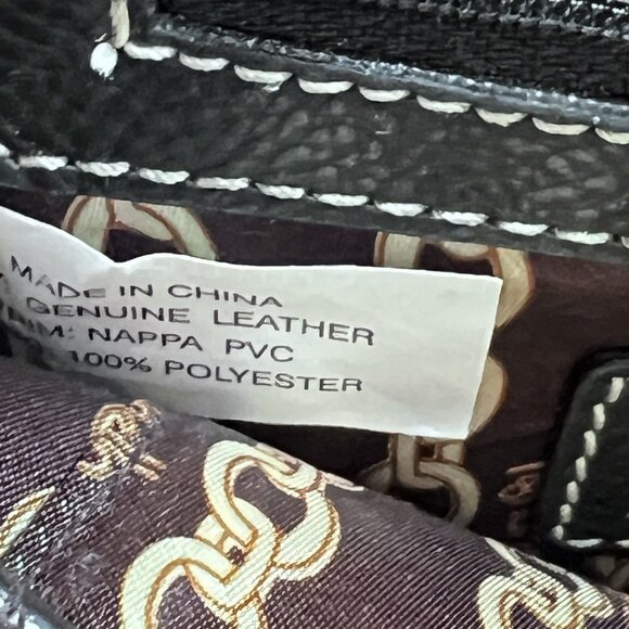 Vtg Tignanello Crossbody Bag Brown Pebbled Leather Purse Zip Magnet Stitching - Picture 4 of 11